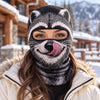 BlueJose Funny Raccoon Face Ski Mask Cute Animal Expressions Smiling Shocked Grumpy & Tongue Out Full Face Balaclava (6 types)