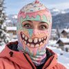 BlueJose Funny Animal Face Ski Mask Sloth Llama Frog Owl Walrus & Chameleon Cartoon Full Face Balaclava (10 animals)