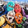 BlueJose Funny Cartoon Emoji Face Ski Mask Colorful Winking Smiling Confused & Sleepy Expressions Full Face Balaclava (12 masks)