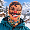 BlueJose Funny Cartoon Face Ski Mask Retro Clown Mustache Big Lips & Goofy Expressions Full Face Balaclava (10 faces)
