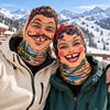 BlueJose Funny Cartoon Face Ski Mask Retro Clown Mustache Big Lips & Goofy Expressions Full Face Balaclava (10 faces)