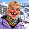 BlueJose Funny Cartoon Face Ski Mask Retro Clown Mustache Big Lips & Goofy Expressions Full Face Balaclava (10 faces)
