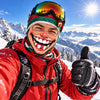 BlueJose Funny Christmas Face Ski Mask Santa Claus Snowman & Holiday Lights Print Full Face Balaclava (13 faces)
