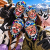 BlueJose Funny Ugly Face Ski Mask Crazy Tongue Big Teeth Grumpy Old Man & Mustache Expressions Colorful Graffiti Full Face Balaclava