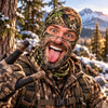 BlueJose Funny Face Realistic Forest Camo 3D Face Balaclava – Hunting & Outdoor Full-Face Mask (5 Faces)