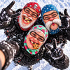 BlueJose Funny Face 3D-Print Balaclava – Full-Face Ski Mask with Eye Cutouts, Printed Teeth/Beard/Mouth Graphics & Novelty Patterns