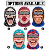 BlueJose Funny Crazy Face Ski Mask Skull Monkey Big Lips Santa Beard & Hilarious Expressions Full Face Balaclava (5 faces)