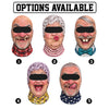 BlueJose Funny Old Man & Grandma Missing Teeth Gray Hair Crazy Expressions Full Face Balaclava (5 faces)
