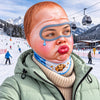 BlueJose Funny Crazy Face Ski Mask Gorilla Bubblegum Snow Monster Baby Face Raccoon & Lucha Libre Full Face Balaclava (5 faces)