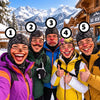 BlueJose Funny Group Face Balaclava Ski Mask (5 Faces)