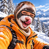 BlueJose Funny Animal Face Ski Mask Donkey Hippo Rabbit & Sloth Crazy Smiling Full Face Balaclava (5 faces)