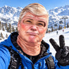 BlueJose Funny Realistic Blonde Old Man Face Ski Mask Happy Grumpy & Smirking Expressions Full Face Balaclava (3 masks)