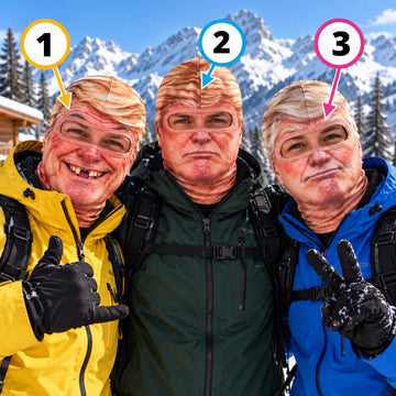 BlueJose Funny Realistic Blonde Old Man Face Ski Mask Happy Grumpy & Smirking Expressions Full Face Balaclava (3 masks)
