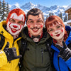 BlueJose Funny Character Face 3D-Print Balaclava – Clown, Vintage Gentleman & Redhead