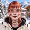 BlueJose Funny Character Face 3D-Print Balaclava – Clown, Vintage Gentleman & Redhead