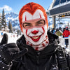 BlueJose Funny Character Face 3D-Print Balaclava – Clown, Vintage Gentleman & Redhead