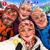 BlueJose Funny Realistic Vintage Face Ski Mask Old Man Grandma Blonde Grandpa & Retro Girl Full Face Balaclava (4 faces)