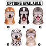 BlueJose Funny Cute Dalmatian Dog & Grumpy Cat Face Ski Mask Realistic Animal Print Full Face Balaclava (5 faces)