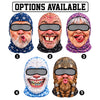 BlueJose Funny Crazy Face Ski Mask Old Man Missing Teeth Grandma Viking Beard Snow Monster & Colorful Braces Full Face Balaclava (5 faces)