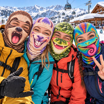 BlueJose Funny Animal Face Ski Mask Sloth Llama Frog Owl Walrus & Chameleon Cartoon Full Face Balaclava (10 animals)