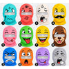 BlueJose Funny Cartoon Emoji Face Ski Mask Colorful Winking Smiling Confused & Sleepy Expressions Full Face Balaclava (12 masks)