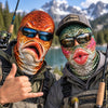BlueJose Funny Fish Face Ski Mask Largemouth Bass Rainbow Trout Catfish Walleye Northern Pike & Freshwater Fish Full Face Balaclava (10 fish masks)