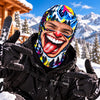 BlueJose Funny Ugly Face Ski Mask Crazy Tongue Big Teeth Grumpy Old Man & Mustache Expressions Colorful Graffiti Full Face Balaclava