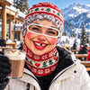 BlueJose Funny Festive Character Balaclava Ski Mask 3D Printed Blonde Wig Mustache Red Nose Hood (5 Faces)