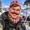 BlueJose Funny Festive Character Balaclava Ski Mask 3D Printed Blonde Wig Mustache Red Nose Hood (5 Faces)