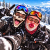 BlueJose Funny Crazy Face Ski Mask Skull Monkey Big Lips Santa Beard & Hilarious Expressions Full Face Balaclava (5 faces)