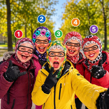BlueJose Funny Hair Rollers Meme Grandma Balaclava Ski Mask (5 Faces)