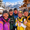 BlueJose Funny Group Face Balaclava Ski Mask (5 Faces)
