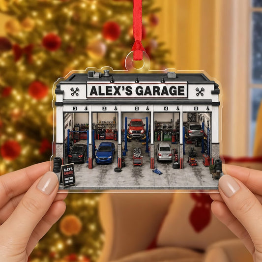 Bluejose Custom Name Auto Repair Shop Acrylic Christmas Gift