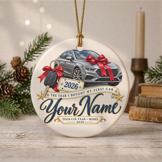 Bluejose Personalized First Car 2D Ornament