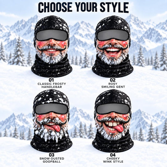 BlueJose Funny Frosty Beard Mustache Balaclava Face Mask
