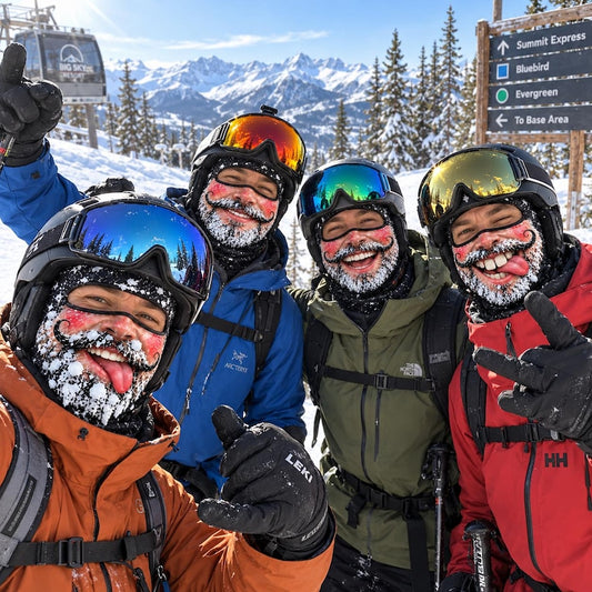 BlueJose Funny Frosty Beard Mustache Balaclava Face Mask