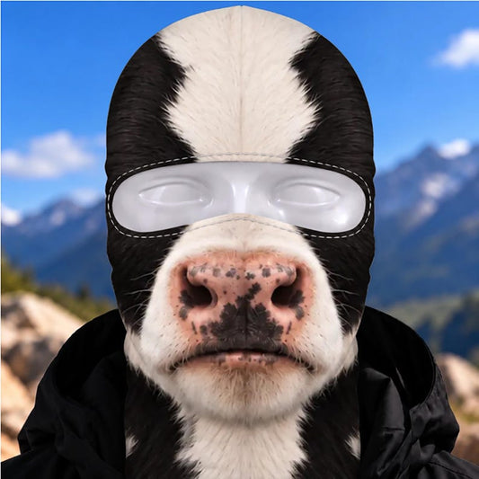 BlueJose Holstein Cow Funny Face Balaclava Face Mask