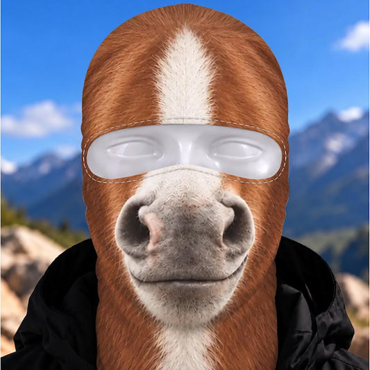 BlueJose Chestnut Horse Funny Face Balaclava Face Mask