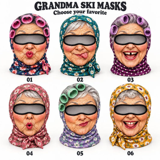 BlueJose Funny Grandma Balaclava Ski Mask (6 styles)