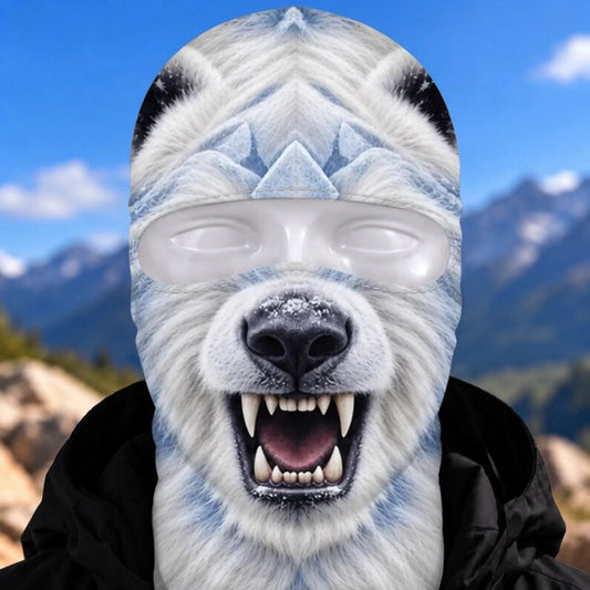BlueJose Arctic Wolf Funny Face Balaclava Face Mask
