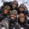 BlueJose Funny Realistic Bearded Man Face Ski Mask Viking Snake Skull Western & Mechanic Tattoo Print Full Face Balaclava (5 types)