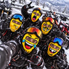 BlueJose Funny Emoji Face Ski Mask Laughing Crying Smiley Expressions Yellow Full Face Balaclava (5 emotions)