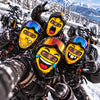 BlueJose Funny Emoji Face Ski Mask Laughing Crying Smiley Expressions Yellow Full Face Balaclava (5 emotions)