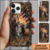BlueJose USA Flag Hunting Mountain Lake Hunter Wilderness Personalized Name 3D Phone Case