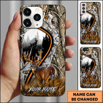 BlueJose Hunting Whitetail Buck Camo Personalized 3D Phone Case (8 colors)