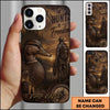 BlueJose Hunting The Hunt Is Freedom Vintage Hunter Compass Multiple Options Personalized Name Phone Case (4 animals)