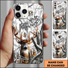 BlueJose Hunting Phone Case Realistic Whitetail Deer In Deep Forest Camo Background Personalized Name Phone Case (6 colors)