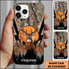 BlueJose Hunting Phone Case Whitetail Deer Middle Finger Moonlight Forest Camo Art Personalized Name Phone Case (4 colors)