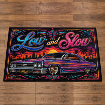 BlueJose Low and Slow Lowrider Car Doormat