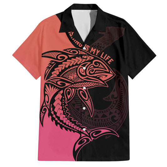 BlueJose Polynesia With Maori Hei Matau Fish Hawaiian Shirt (3 Colors)